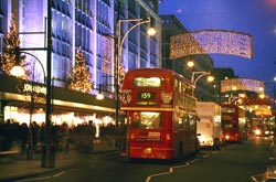 Dekoracje świąteczne na Oxford Street