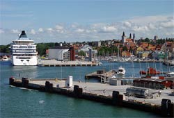 Port w Visby - stolicy Gotlandii