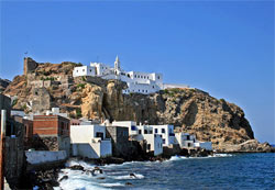 klasztoru w Pangia na wyspie Nissyros