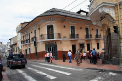 Ulica w Quito - stolicy Ekwadoru