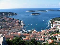Widok na miasto Hvar - stolicę wyspy