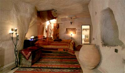 Pokój w hotelu w jaskini - Kapadocja