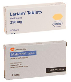 Lariam i Malarone - tabletki profilaktyczne przeciwko Malarii