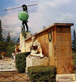 Posąg Leonidasa w Wąwozie Termopile