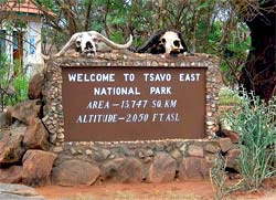 Wjazd do Parku Narodowego Tsavo East