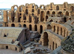 Ruiny amfiteatru w El Jem