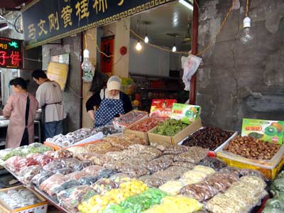 Stragan na bazarze w Xi’an