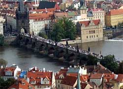 Widok na Most Karola w Pradze